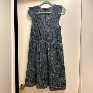 Banana Republic Navy blue and White Dress
